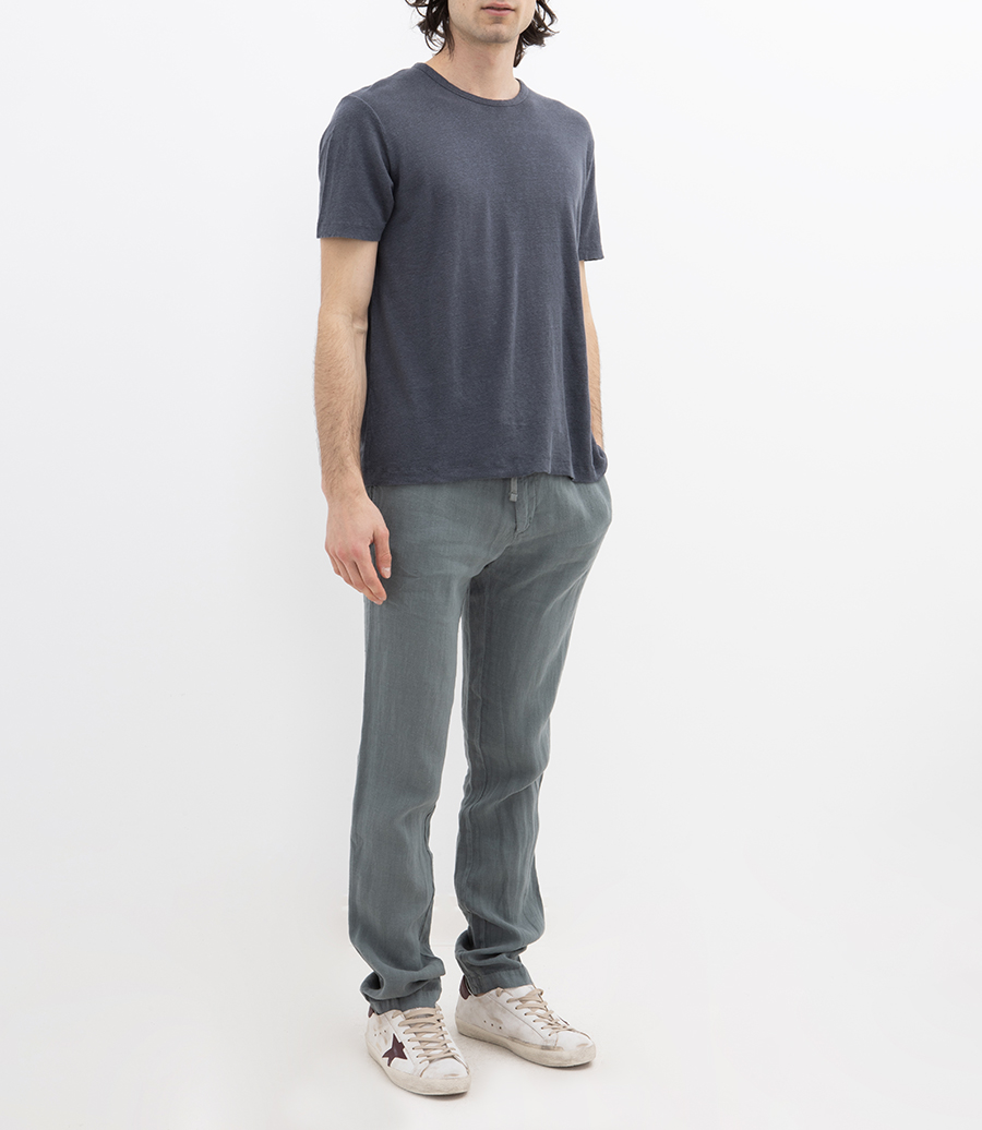 LINEN CREW SS
