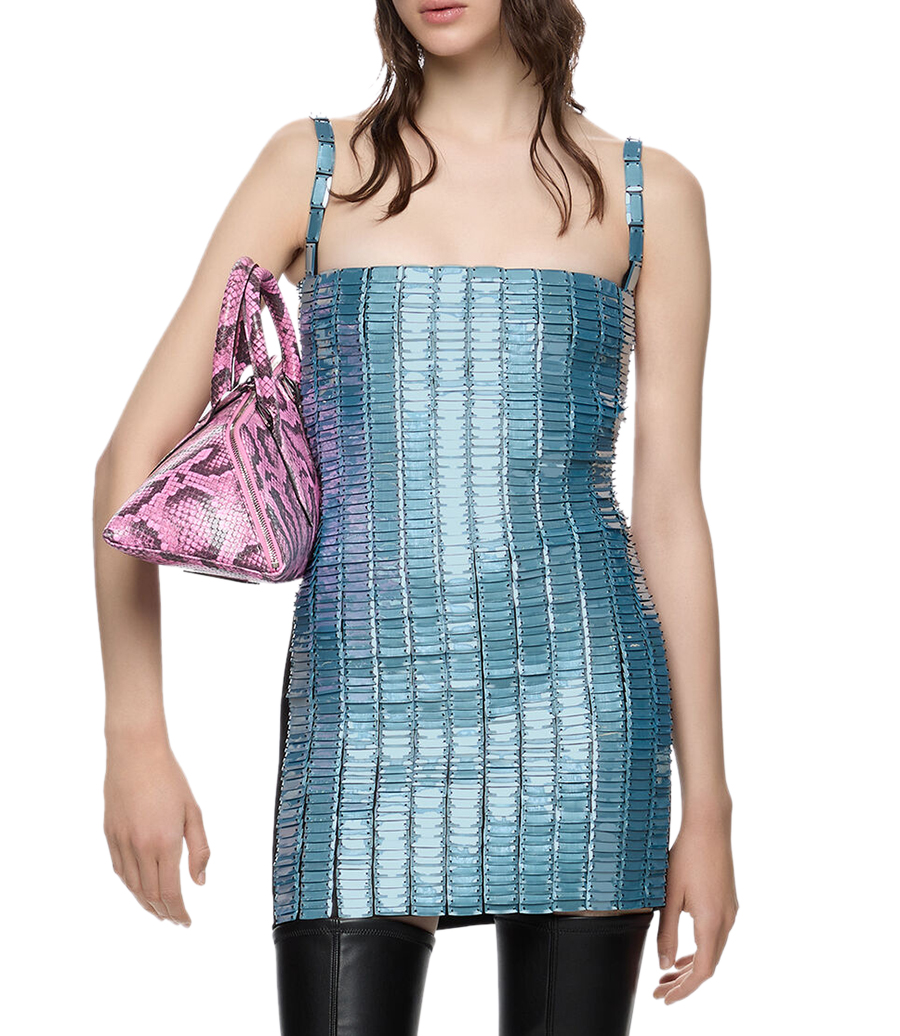 ''RUE'' BABY BLUE MINI DRESS