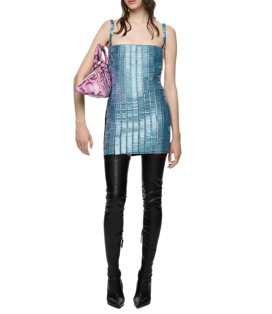 ''RUE'' BABY BLUE MINI DRESS