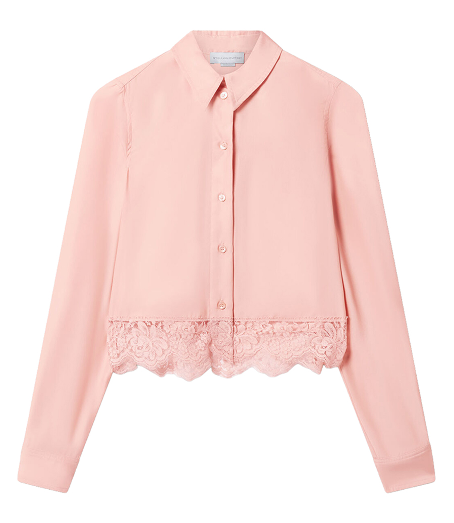 STELLA McCARTNEY  - LACE TRIMMED SHIRT