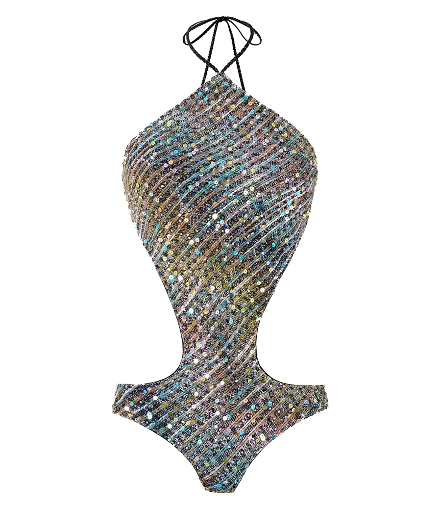 MISSONI - SEQUINED HALTERNECK NECKLINE TRIKINI
