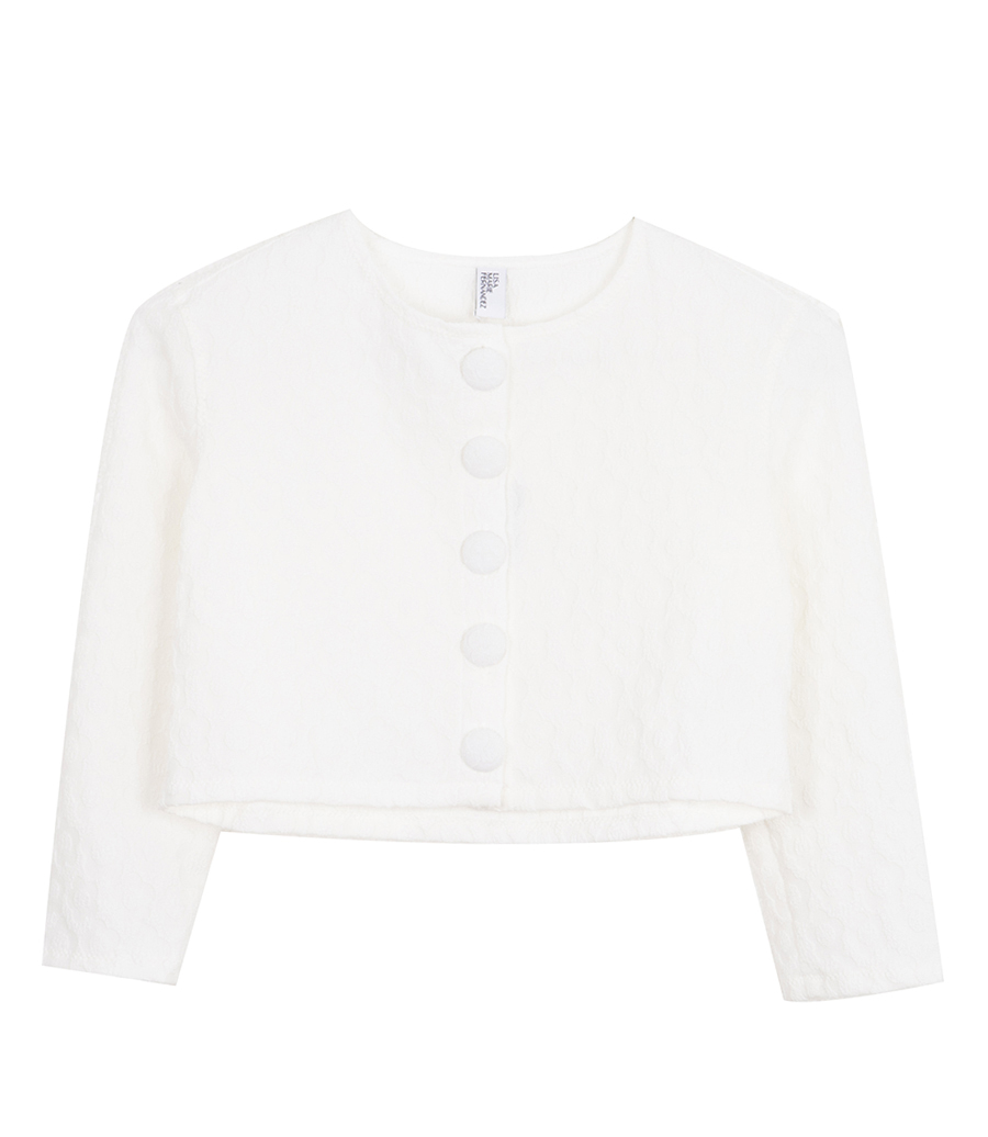 LISA MARIE FERNANDEZ - TEXTURED JACQUARD CARDIGAN