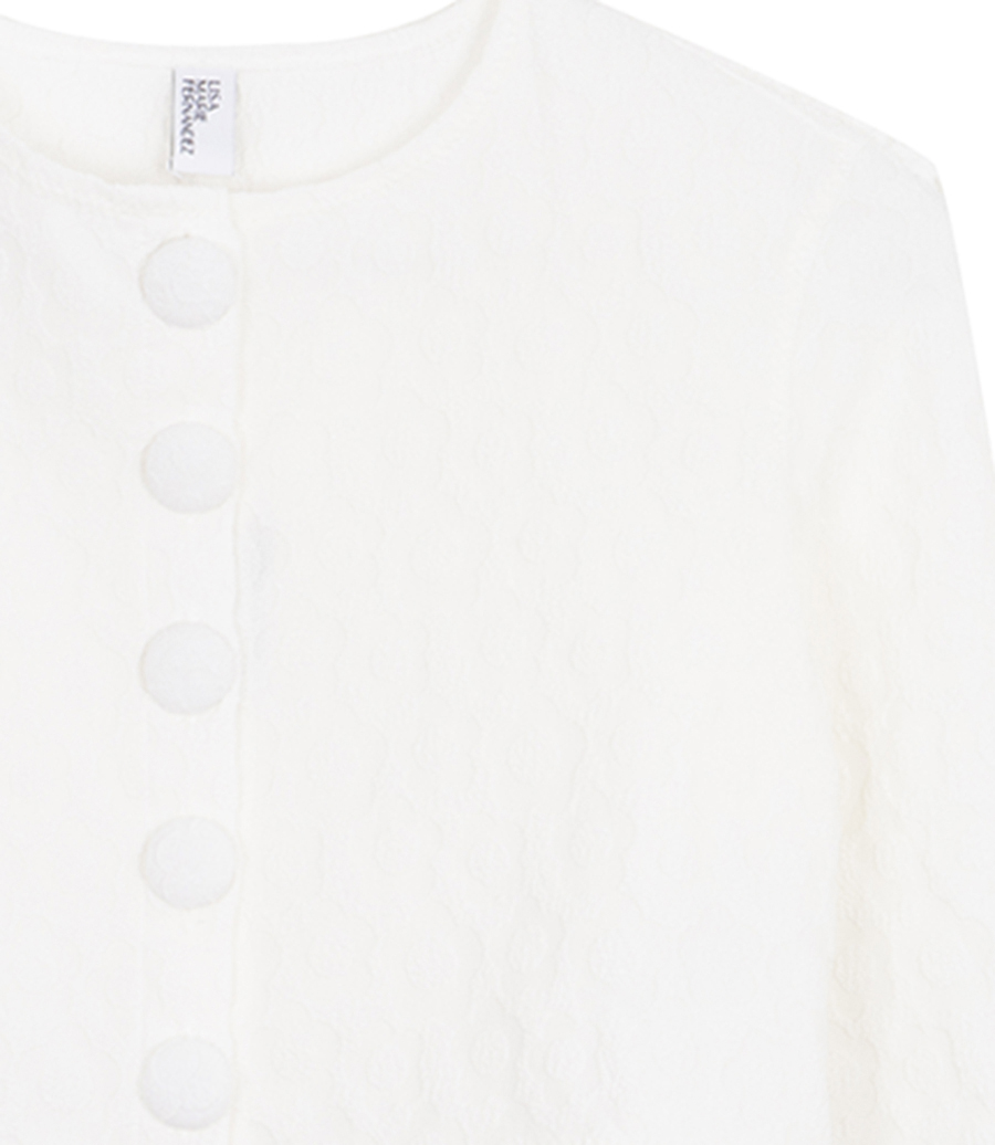 TEXTURED JACQUARD CARDIGAN