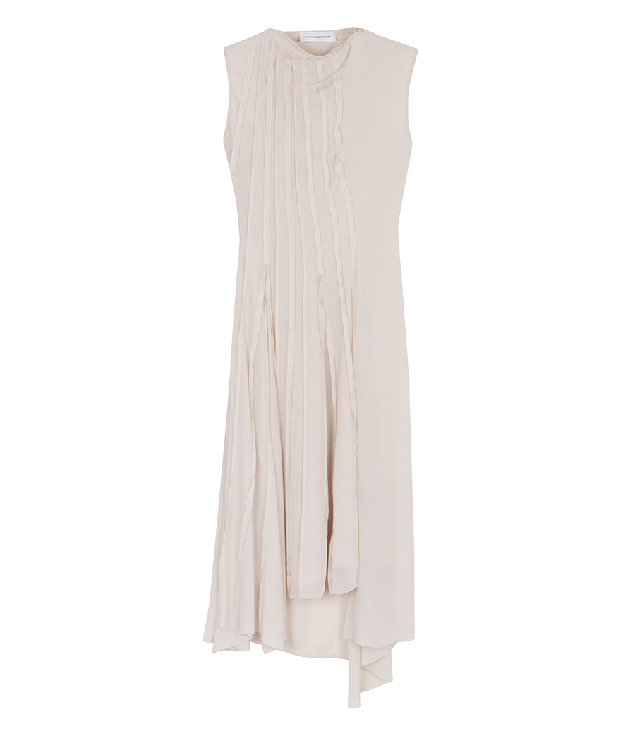 VICTORIA BECKHAM - PLEATED SLEEVELESS DRESS