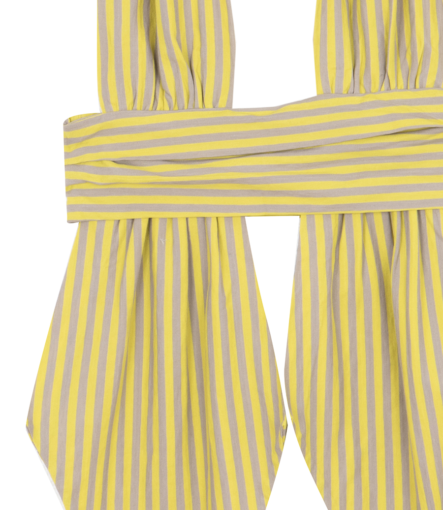 SCARF DRAPED HALTER TOP