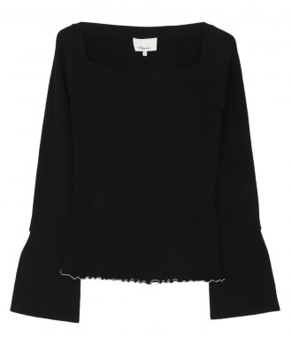 SALES - RIBBED OPEN NECK SWEATER
