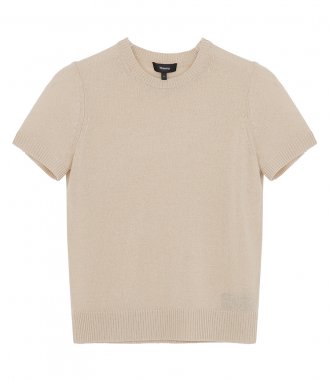CLOTHES - BASIC SWEATER TEE IN FEATHER CASHMERE