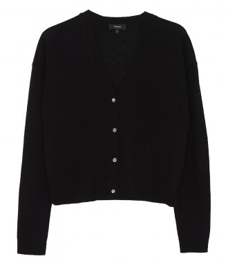 SALES - CROPPED CARDIGAN IN FEATHER CASHMERE