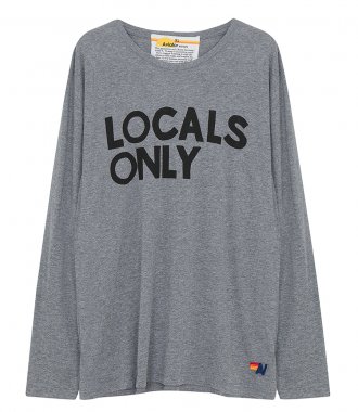 CLOTHES - LOCALS ONLY LONG SLEEVE CREW TEE