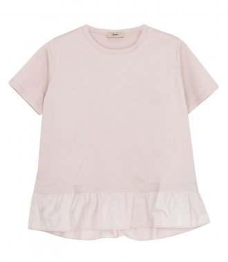 CLOTHES - CHIC COTTON JERSEY T-SHIRT WITH TAFFETA BOTTOM