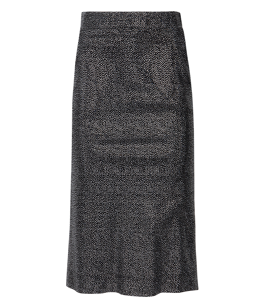 GIUSEPPE DI MORABITO - RHINESTONE DECORATIONS MIDI SKIRT