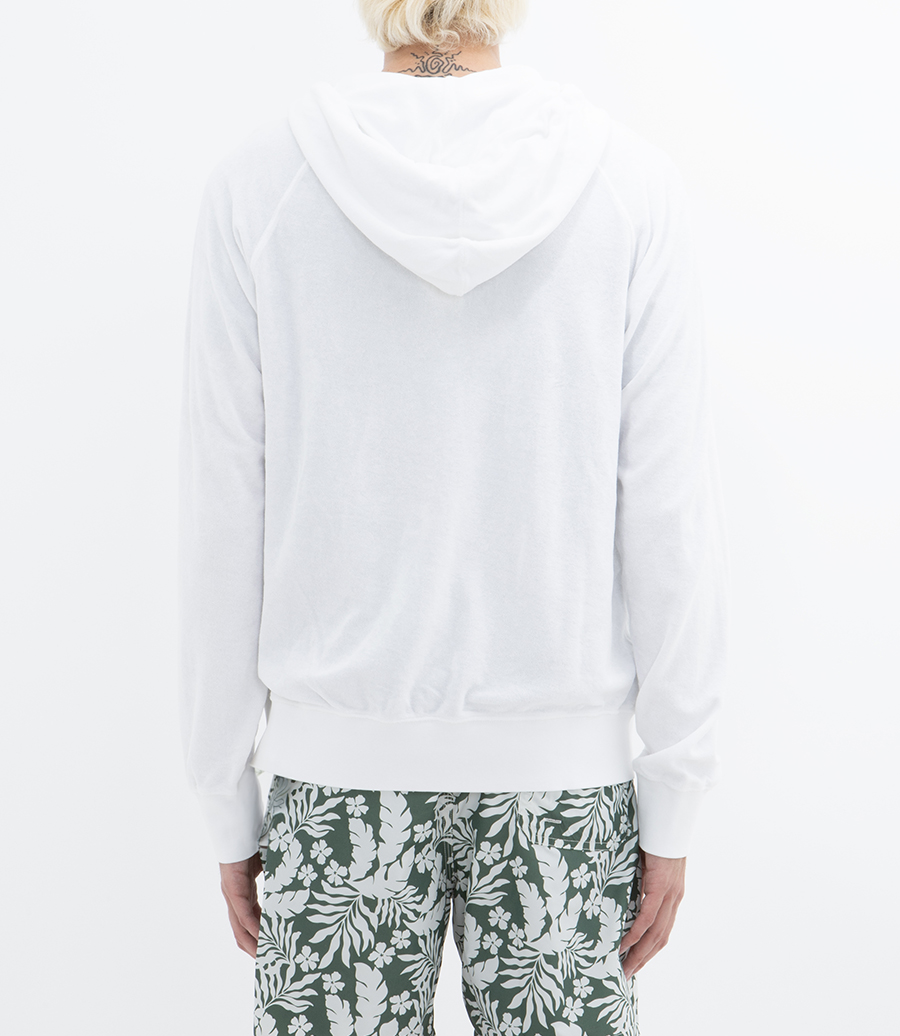TOWELLING HOODIE ZIPPER