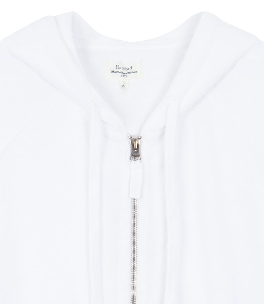 TOWELLING HOODIE ZIPPER