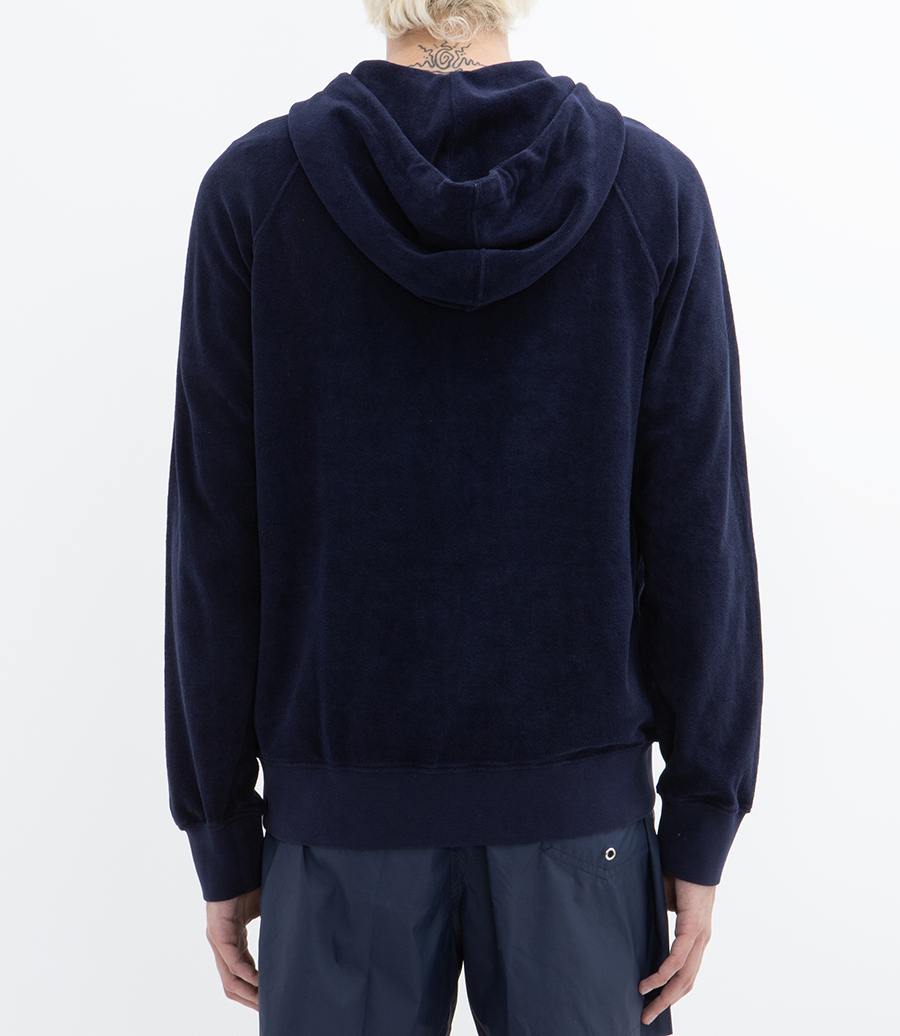 TOWELLING HOODIE ZIPPER