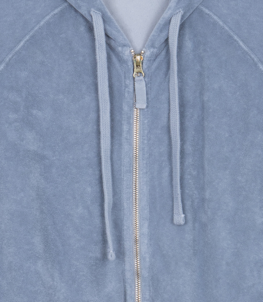 TOWELLING HOODIE ZIPPER