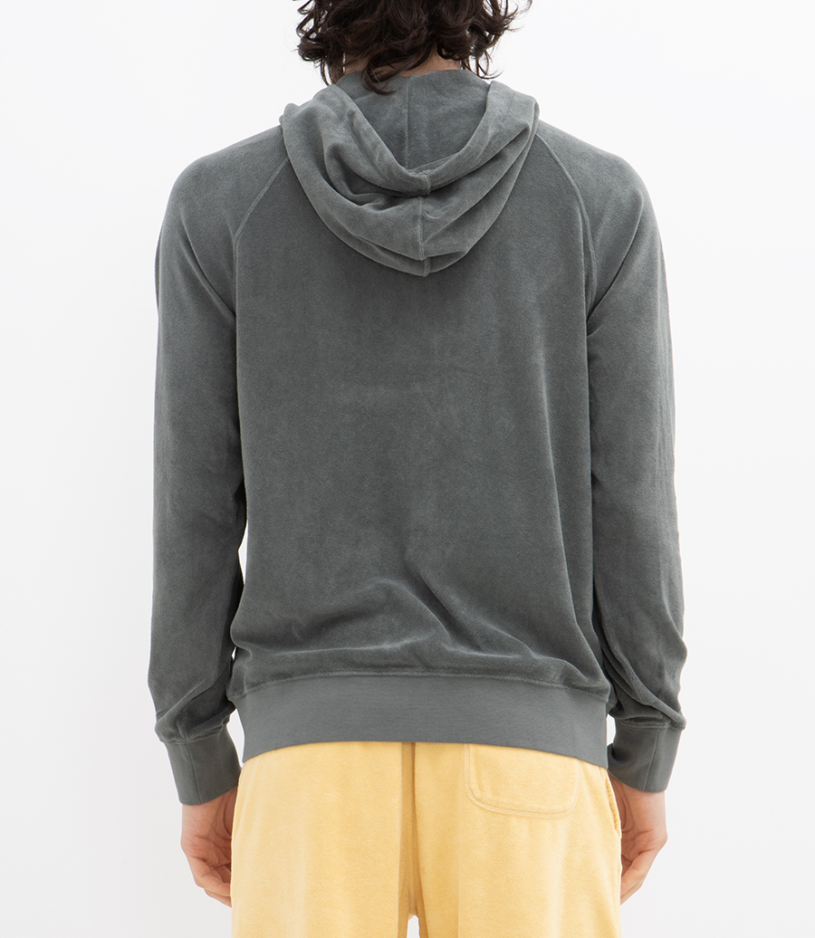TOWELLING HOODIE ZIPPER