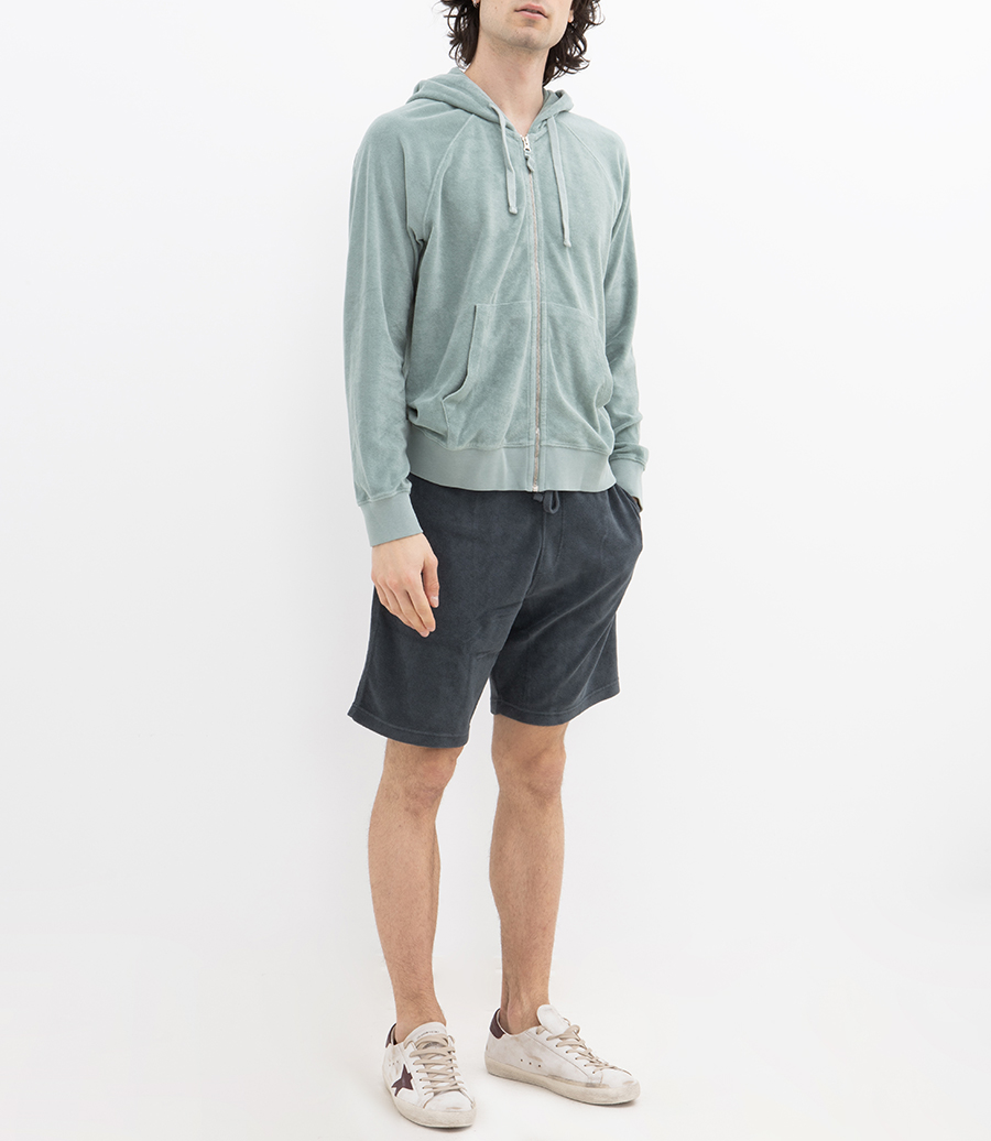 TOWELLING HOODIE ZIPPER