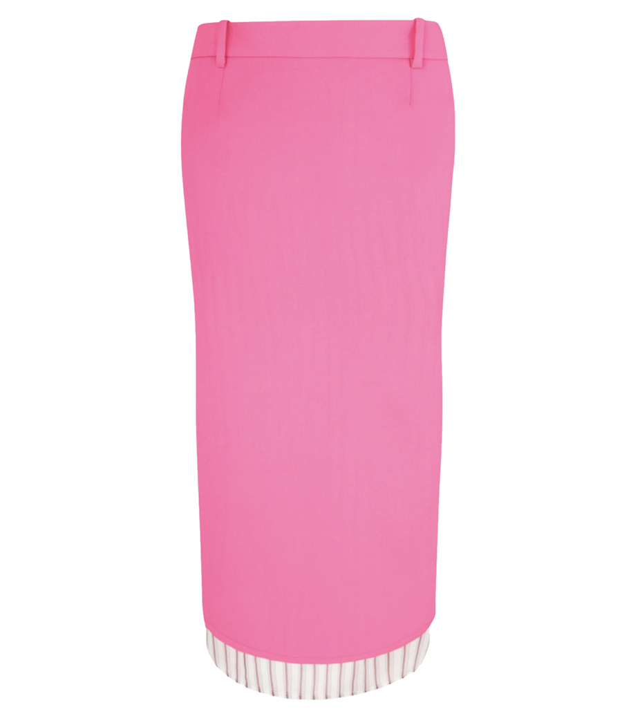 THE ATTICO - GABARDINE MIDI SKIRT