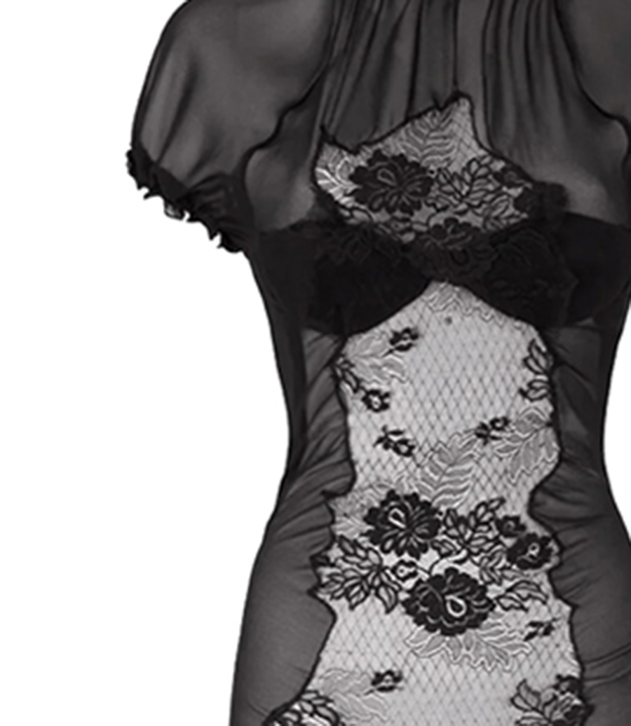 MAT MESH MIDI DRESS