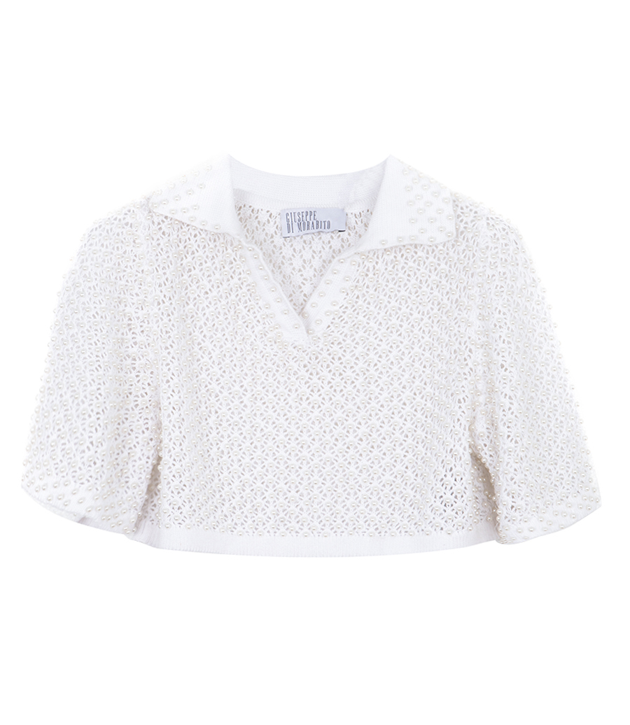 GIUSEPPE DI MORABITO - CROPPED KNIT TOP