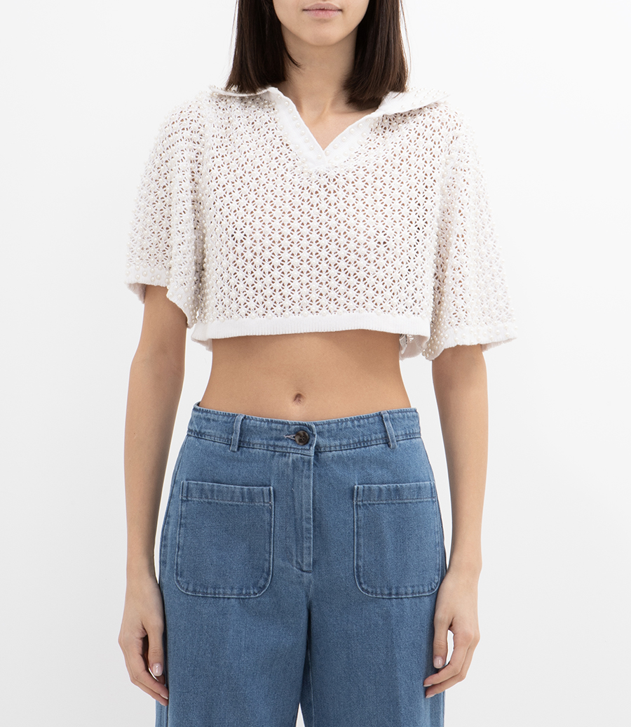CROPPED KNIT TOP