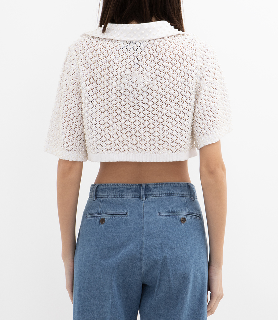 CROPPED KNIT TOP