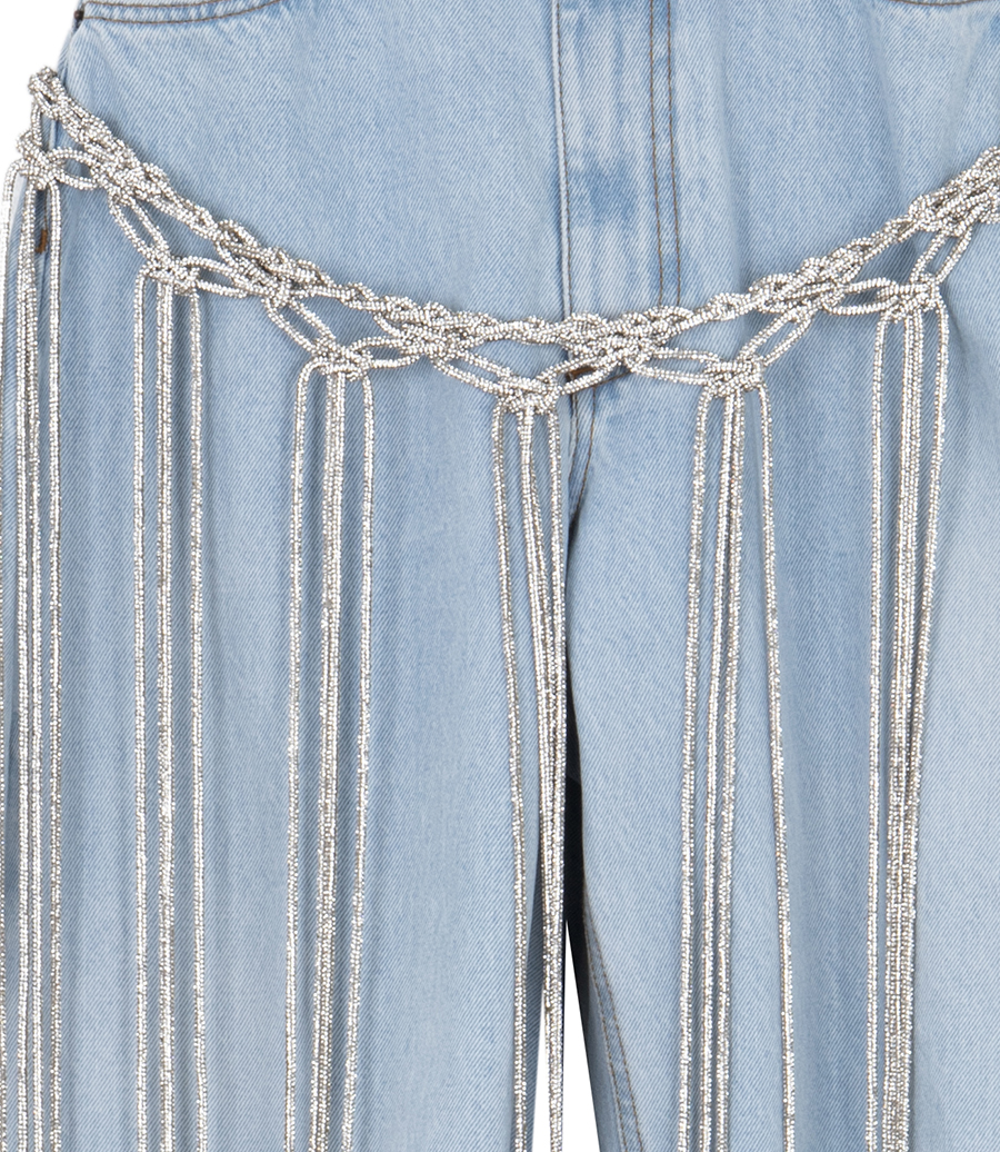 DENIM TROUSERS WITH BELT