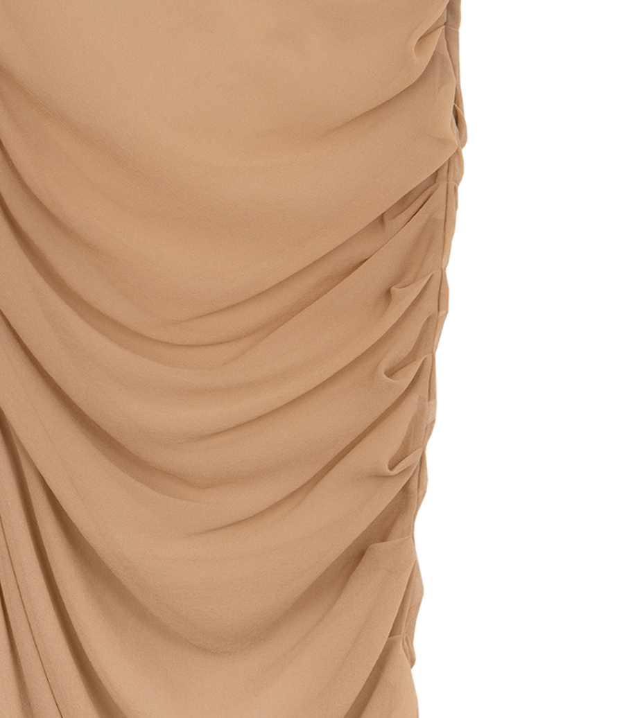 RUCHED MIDI SKIRT