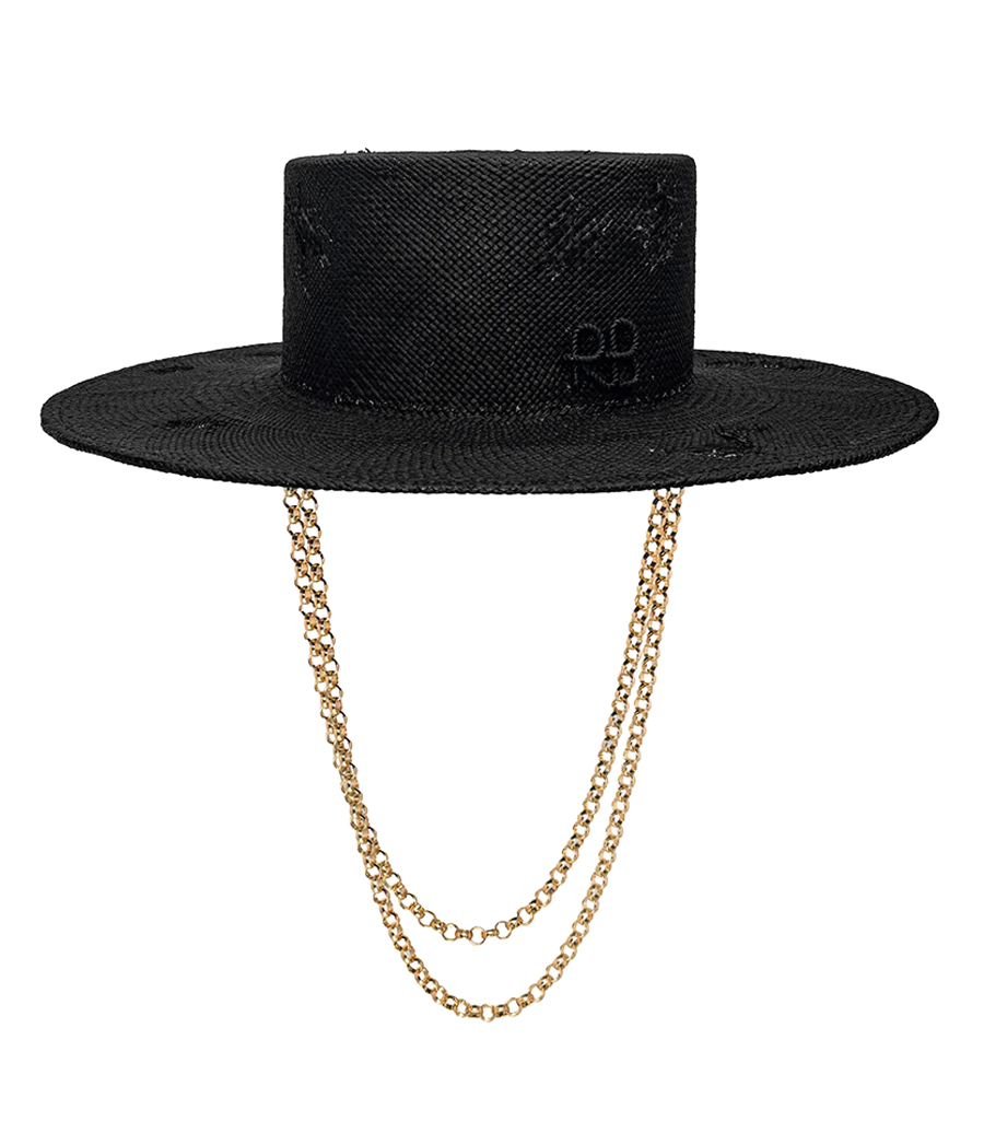 RUSLAN BAGINSKIY - DOUBLE CHAIN STRAP CANOTIER HAT
