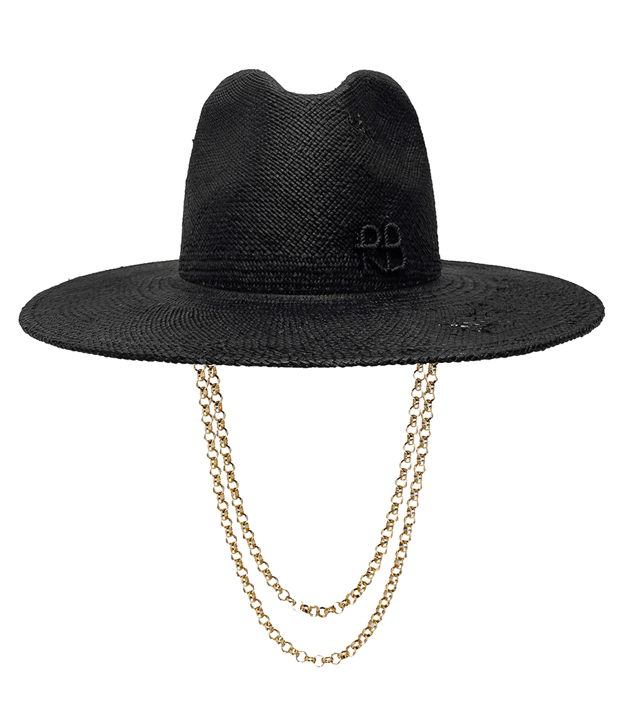 RUSLAN BAGINSKIY - DOUBLE CHAIN STRAP FEDORA HAT