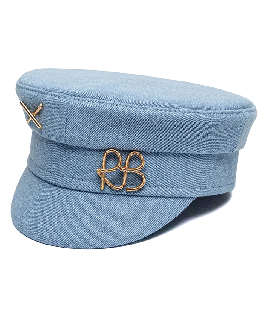 GOLD TONE LOGO BAKER BOY HAT