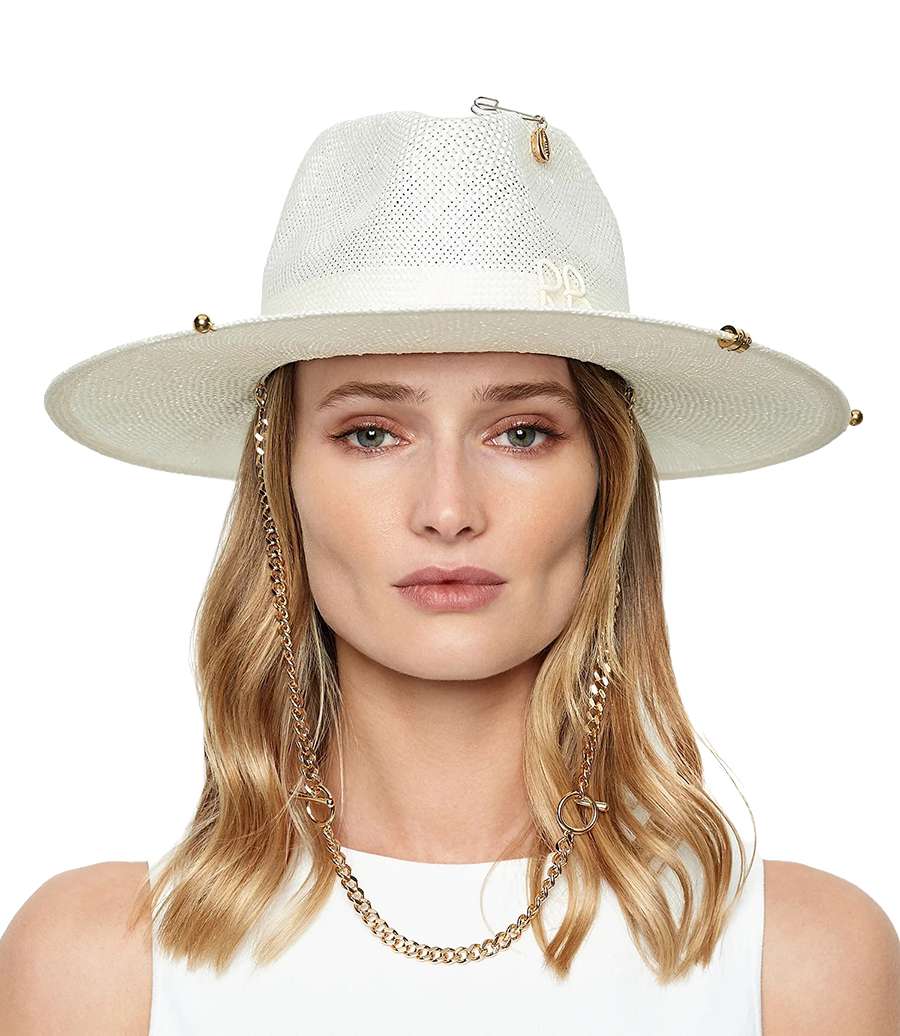CHAIN STRAP FEDORA HAT