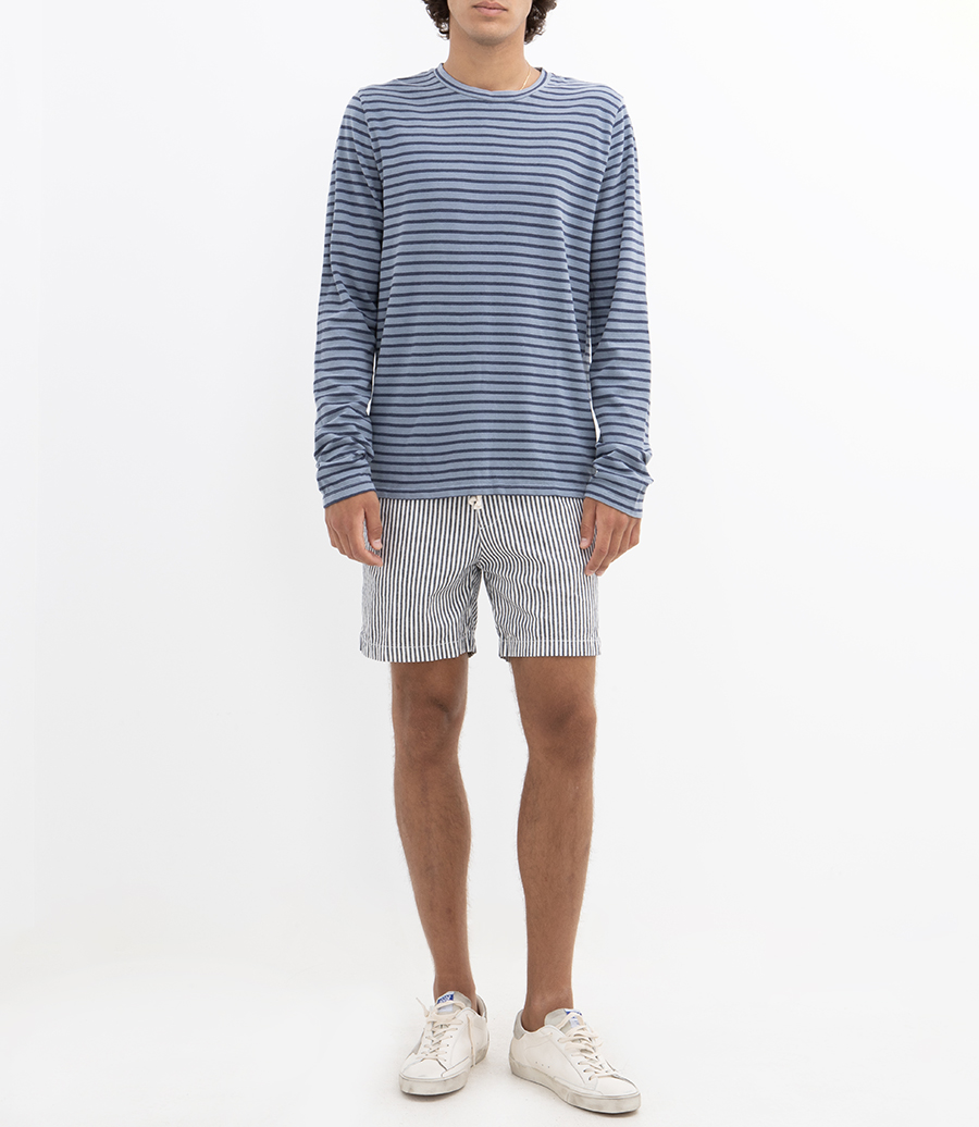 LS ORGANIC HEMP STRIPE CREW TEE
