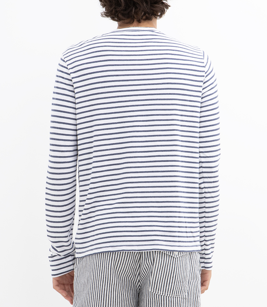 LS ORGANIC HEMP STRIPE CREW TEE