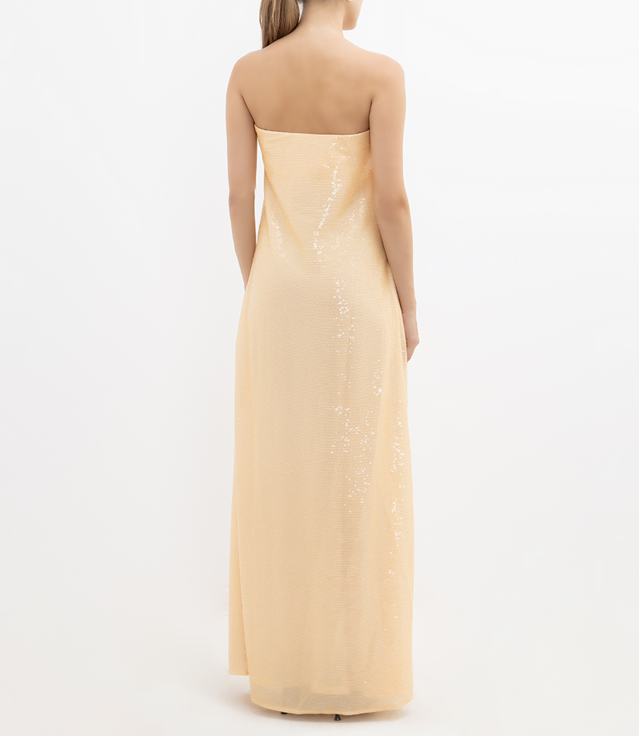 OPALINE SEQUIN STRAPLESS GOWN
