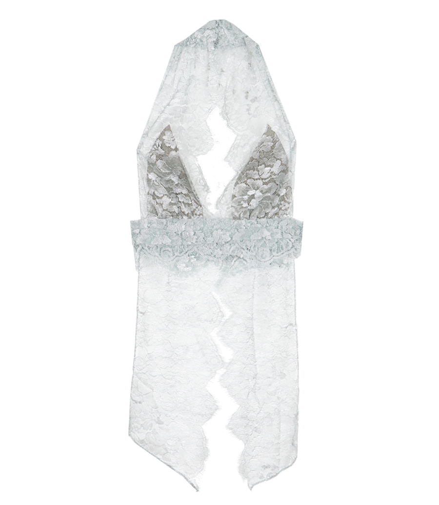 CHRISTOPHER ESBER - MOONLIT PATINA LACE SCARF TOP
