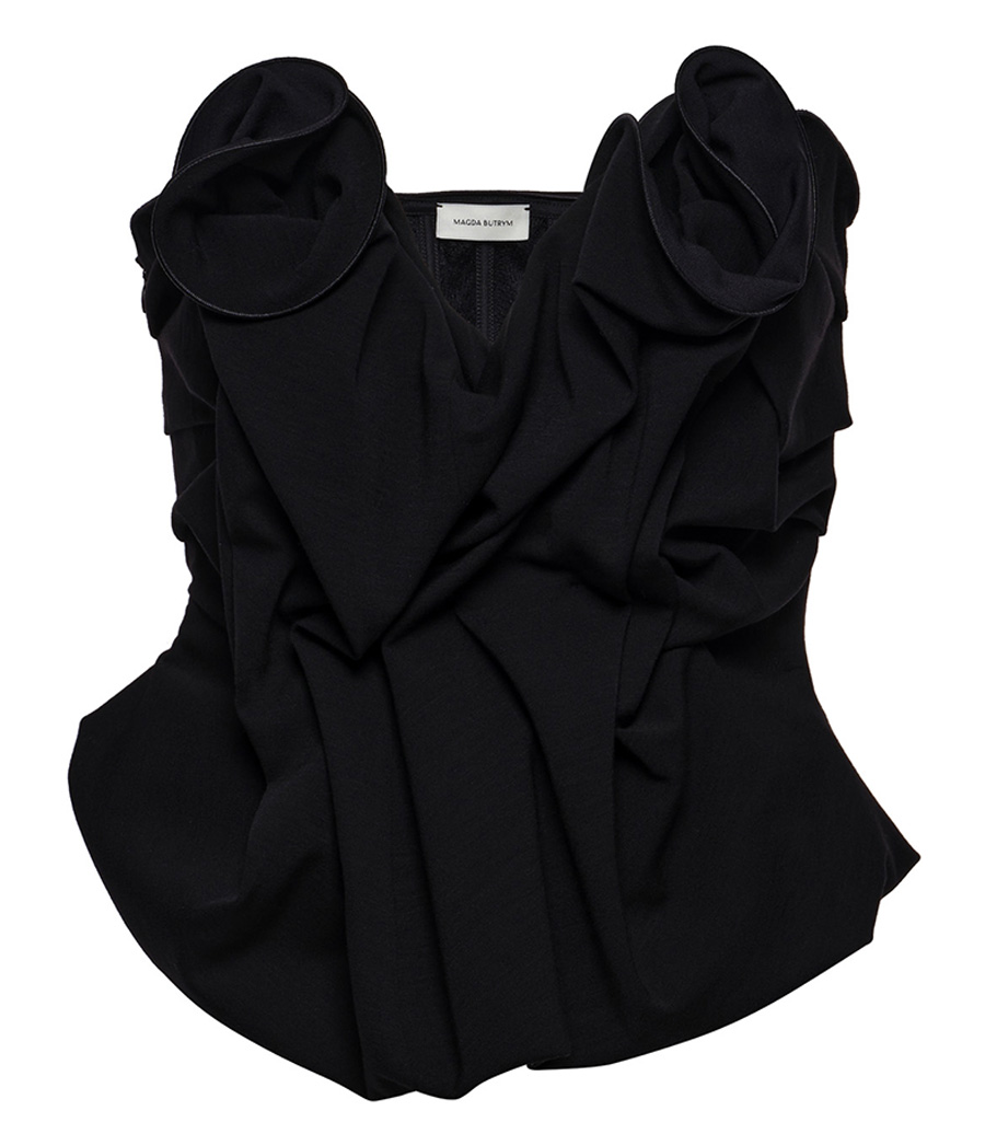 MAGDA BUTRYM - FLORAL DETAILED DRAPED CORSET
