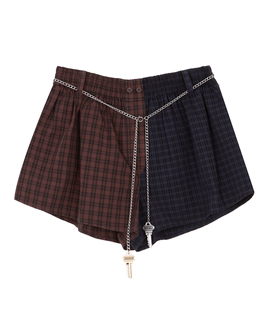 ALEXANDER WANG - BOXER SHORT WITH CHAIN BELT