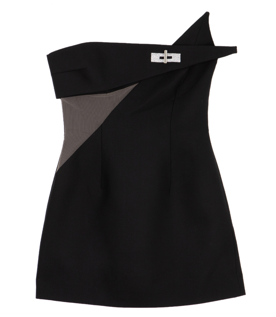 DAVID KOMA - ASYMMETRIC CUTOUT MINI DRESS