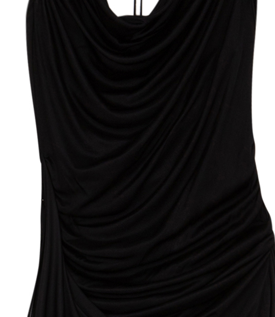 DRAPED MIDI DRESS
