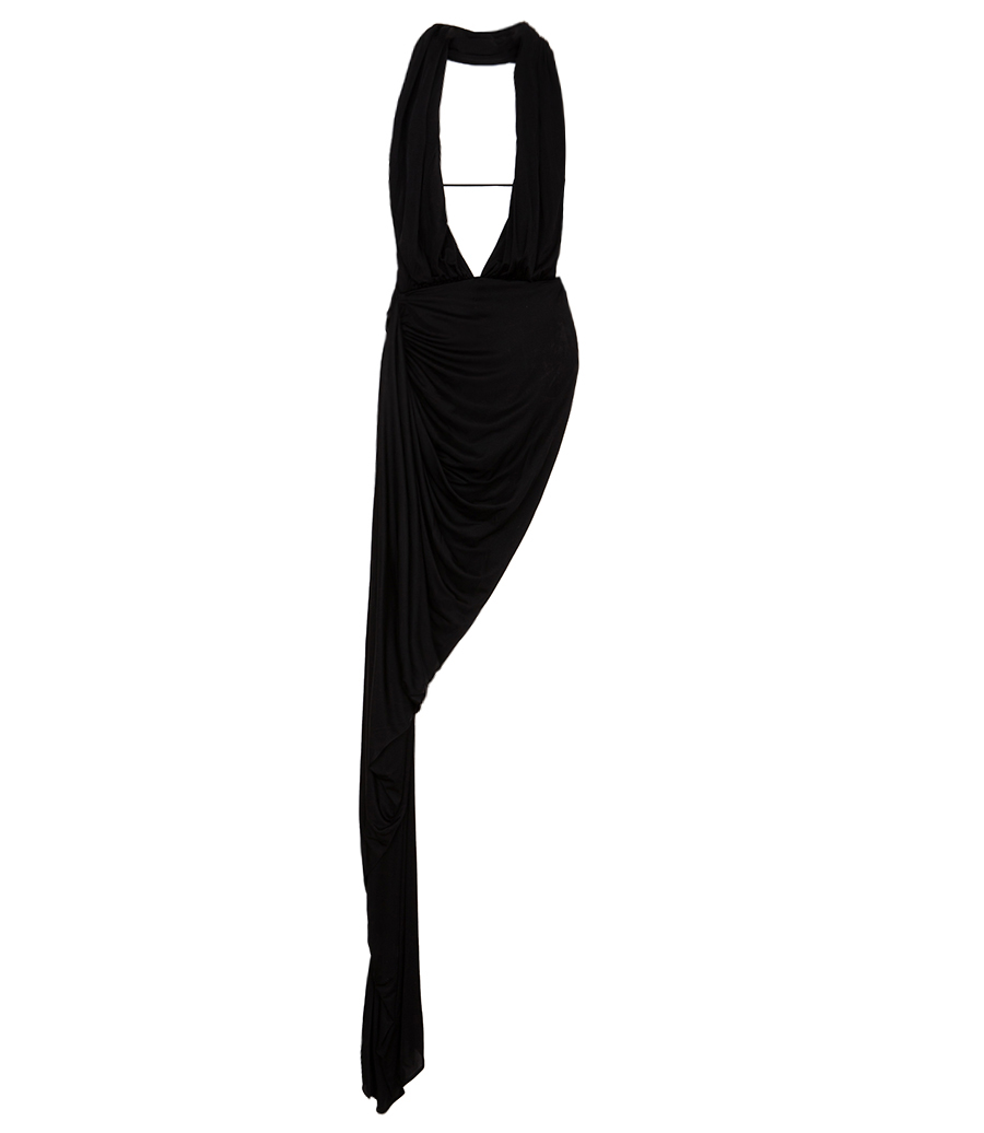 ATLEIN - VOILE JERSEY OPEN DRAPED GOWN