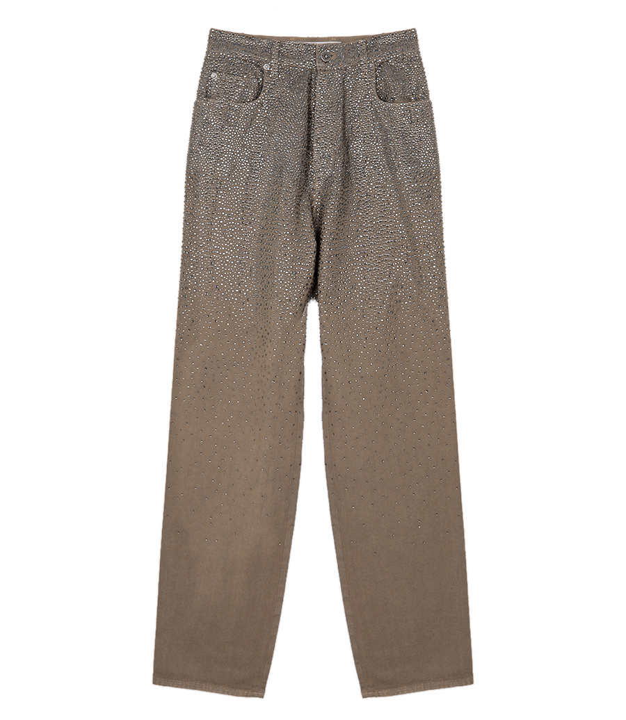GOLDEN GOOSE  - WOMENS PANTS WITH GRADIENT SWAROVSKI EFFECT