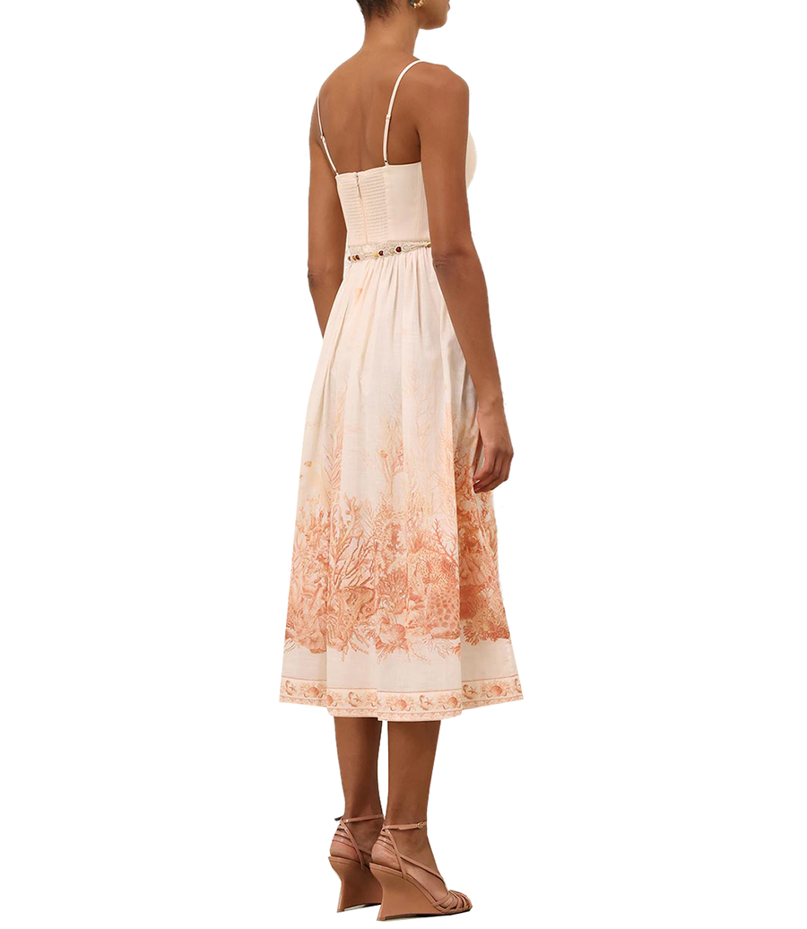 WANDERLUST CORSET MIDI DRESS
