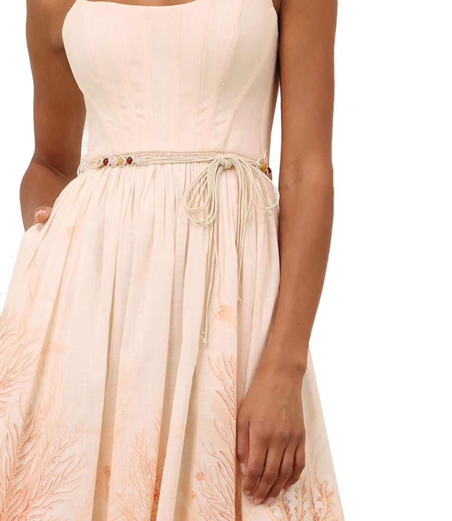 WANDERLUST CORSET MIDI DRESS