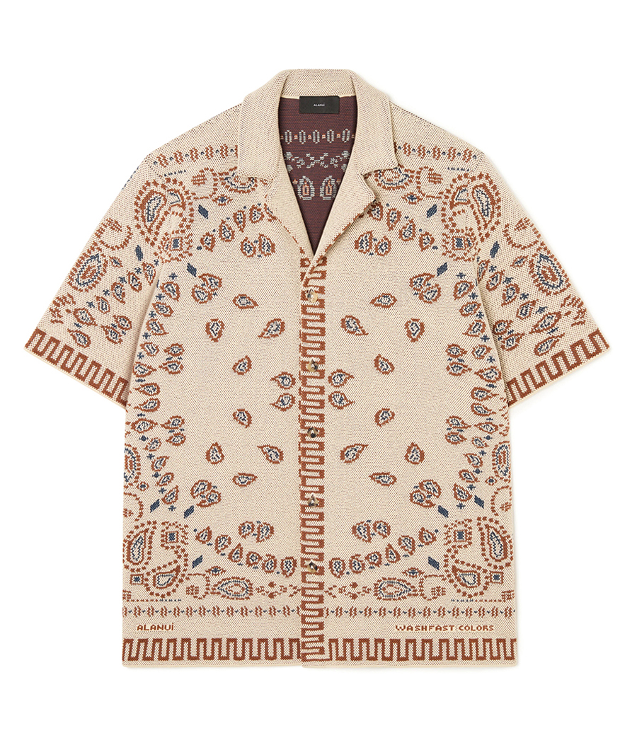 ALANUI - COTTON PIQUET BANDANA SHIRT