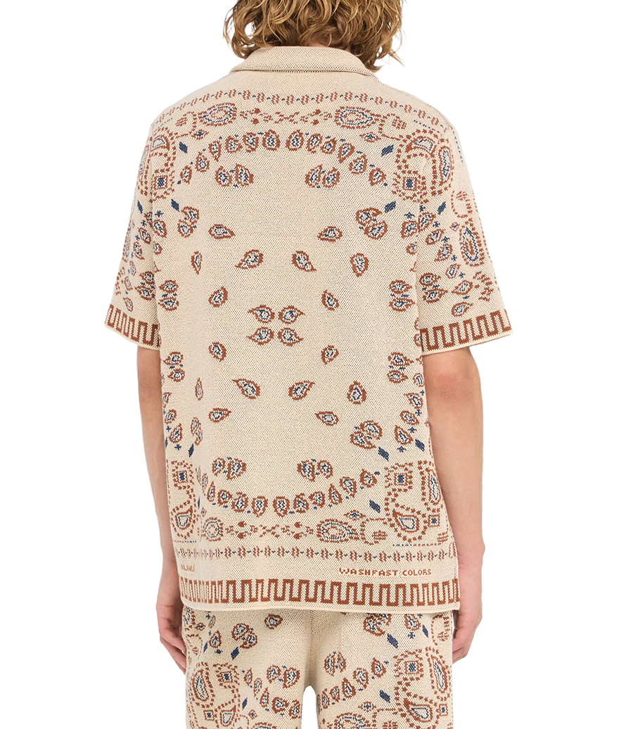 COTTON PIQUET BANDANA SHIRT