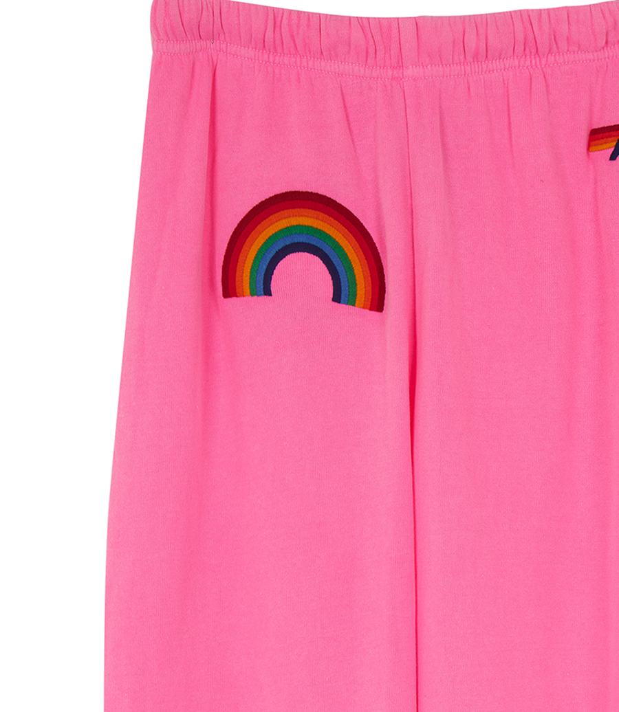 WOMEN'S RAINBOW EMBROIDERY SWEATPANTS