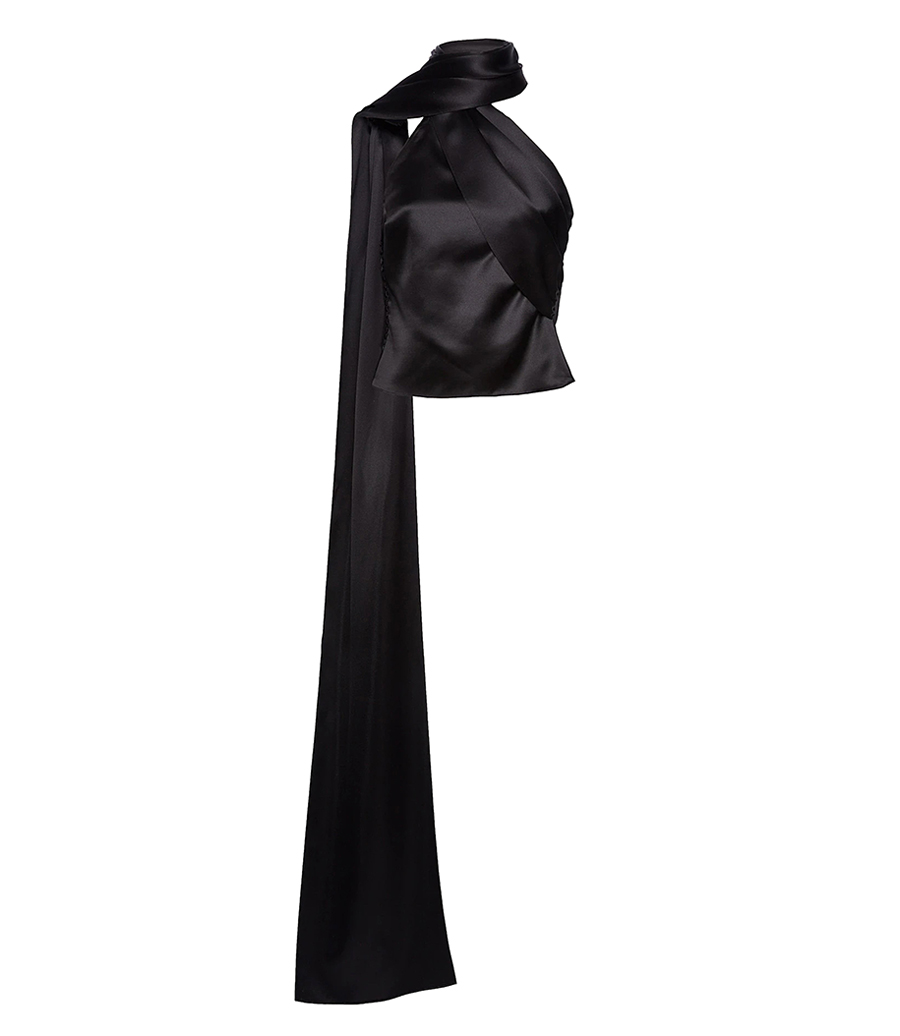 MAGDA BUTRYM - SILK WRAP NECK TOP