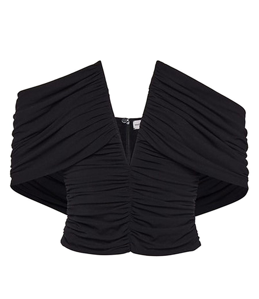 MAGDA BUTRYM - RUCHED V NECK WRAP BLOUSE