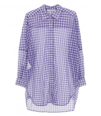 SHIRTS - OVERSIZE SHIRT IN VICHY TULLE